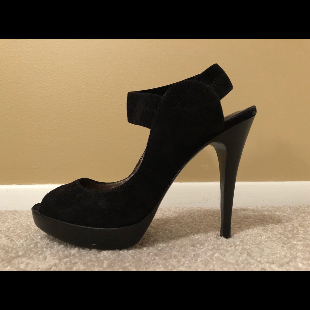 Pelle Moda, black peep-toe shoe